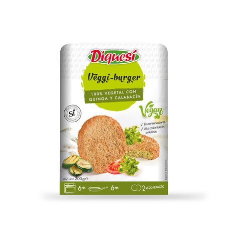 Hamburguesa vegetal Diquesí 200g quinoa y calabacín