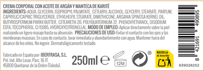 Crema corporal Bodyplus 250ml con aceite de arg&aacute;n