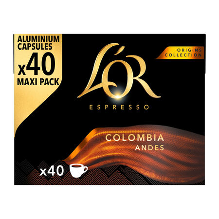 Café Espresso Colombia L'or 40 Cápsulas Compatibles Nespresso