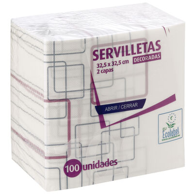 Servilletas Lanta 100 uds doble capa decoradas