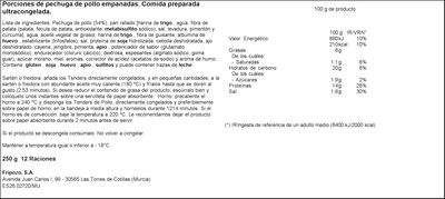 Tenders pechuga pollo Fripozo barbacoa y miel 250g