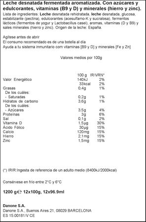 Actimel 0% MG pack 12 natural