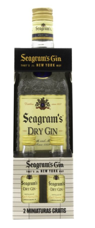 Seagram`s 70cl + 2miniaturas Seagram´s 5cl