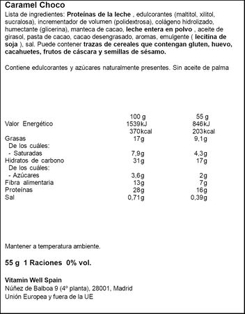 Barrita de proteinas sabor Caramelo-Chocolate Barebells 55g