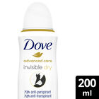 Desodorante en spray advanced care Dove 200ml invisible
