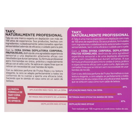 Cera depilatoria divina Taky 400ml corporal especial microondas