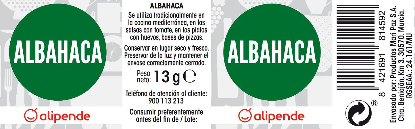 Albahaca Alipende 13g