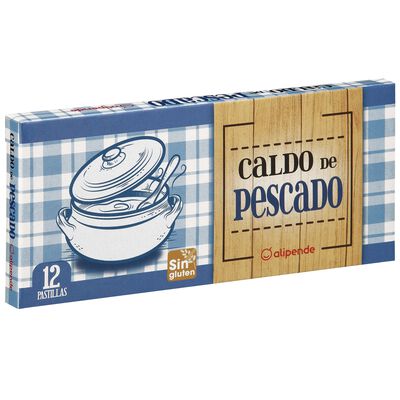 Caldo de pescado en pastillas Alipende 12 unidades