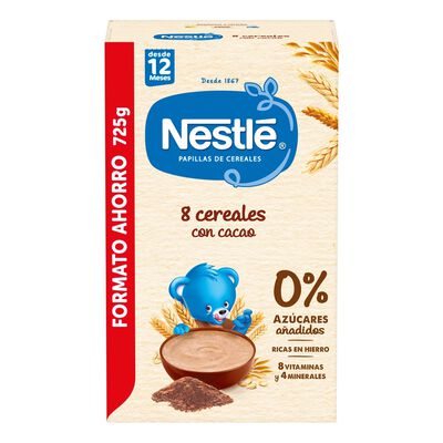 Papilla 8 cereales con cacao Nestl&eacute; 725g