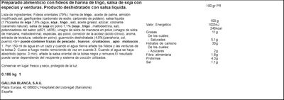 Fideos orientales cl&aacute;sico gallina blanca Yakisoba 2u