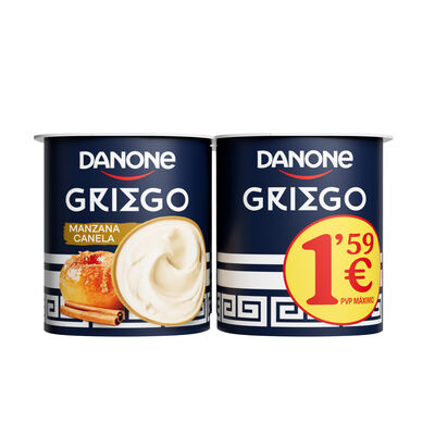 Yogur Griego Danone Pack 4 Manzana Y Canela