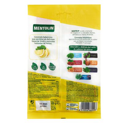Caramelos Mentol&iacute;n 100g de lim&oacute;n y melisa
