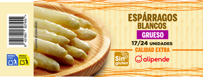 Esp&aacute;rragos blancos grueso Alipende 425g (17/24 piezas)