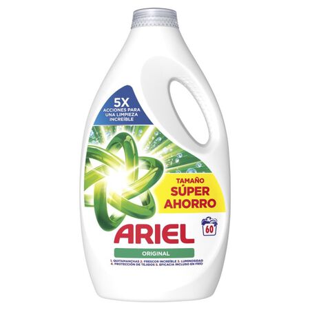 Detergente liquido Ariel 60 lavadis original