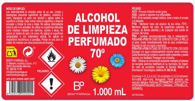 Alcohol de limpieza 70&ordm; Benito Parraga 1l perfumado