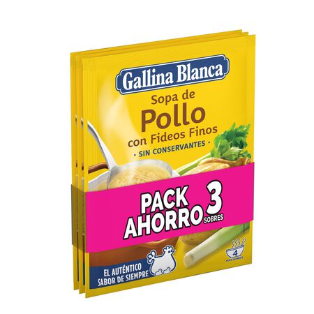 Sopa Gallina Blanca lote 3u pollo con fideos