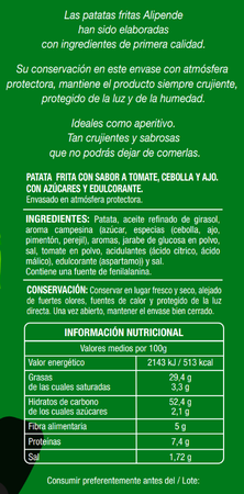 Patatas fritas campesinas Alipende 150g