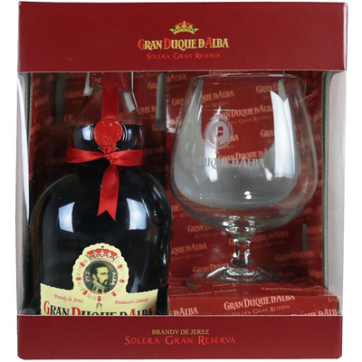 Brandy de jerez gran reserva con copa Gran Duque Alba 70cl
