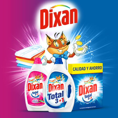 Detergente liquido Dixan 55 lavados limpieza higiénica