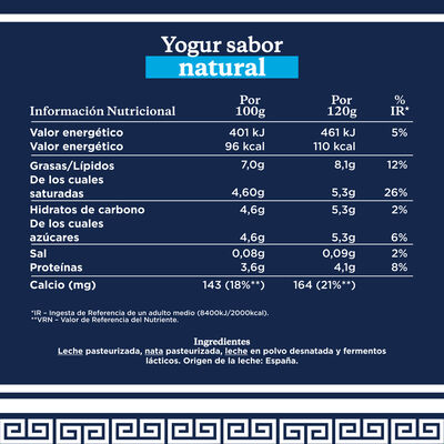 Yogur estilo griego Danone pack 4 natural