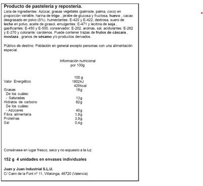 Cuadraditos Dulcesl 4U de cacao