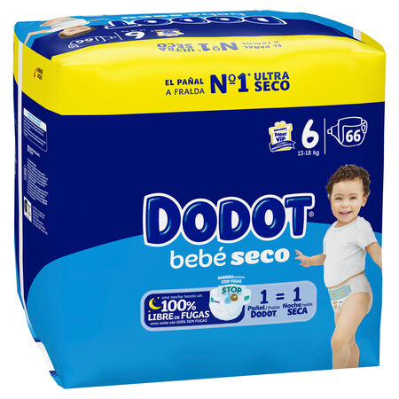 Pañal Dodot talla 6 66unidades