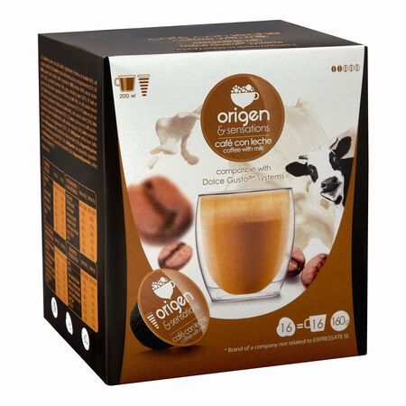 Café con leche Origen&Sensations 16 cápsulas