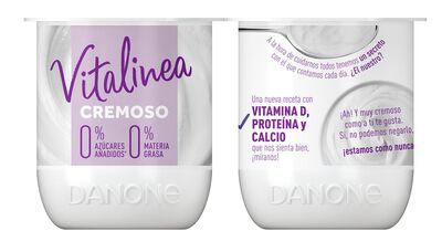 Yogur desnatado Vitalinea cremoso pack 4 edulcorado