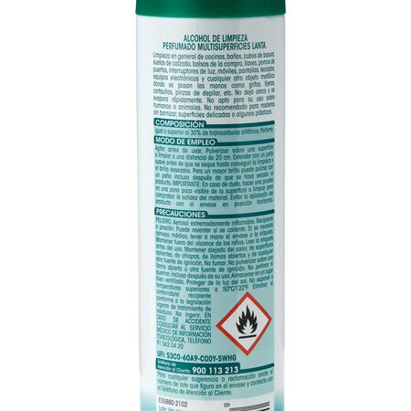 Alcohol de limpieza Lanta 300ml para superficies perfumado