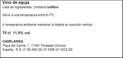 Vino blanco de aguja Blanc Pescador