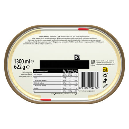 Helado Carte D'or vainilla 1300ml