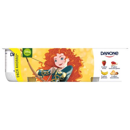 Yogur Danone pack 8 fresa plátano macedonia tarta queso