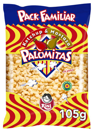 Palomitas de ketchup y mostaza sin gluten Risi 105g
