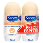 Desodorante roll-on Sanex Dermo Sensitive 48h antitranspirante, 2x50ml