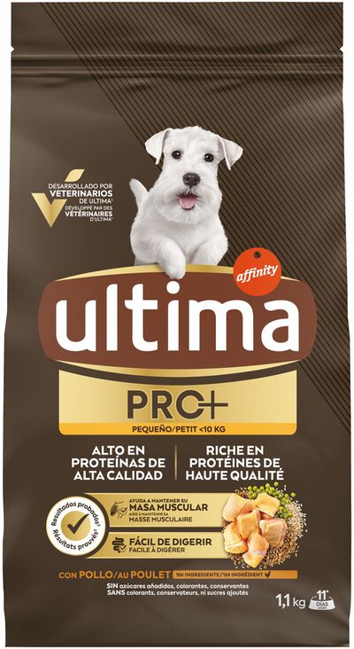 Pienso para perro mini Ultima PRO+ pollo 1,1Kg