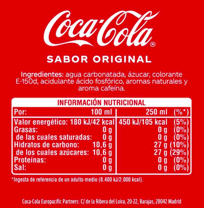 Refresco cola en lata de 50cl Coca-Cola Sabor Original