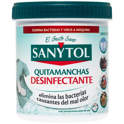 Quitamanchas en polvo Sanytol bote 450g desinfectante sin bacterias