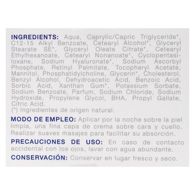 Crema de noche Bodyplus 50ml &aacute;cido hialur&oacute;nico y retinol