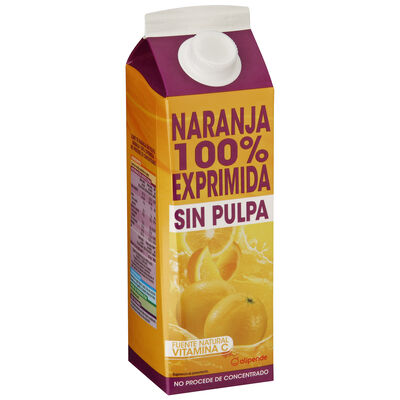 Zumo de naranja 100% exprimida sin pulpa Alipende 1L