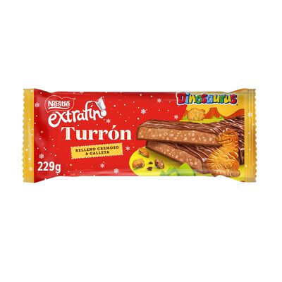 Turrón de chocolate con leche y galleta Dinosaurus Nestlé 229 g