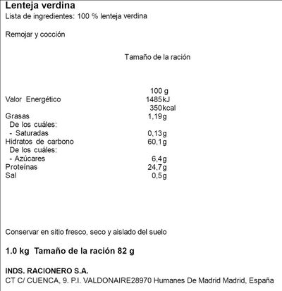 Lenteja Miau black edition 1kg verdina