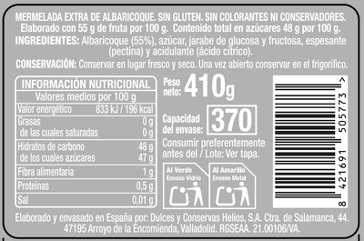 Mermelada extra Alipende 410g albaricoque