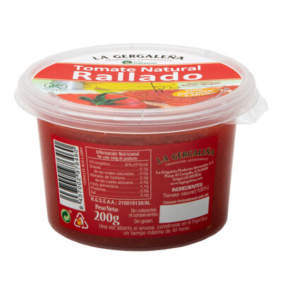 Tomate natural rallado La Gergale&ntilde;a 200g