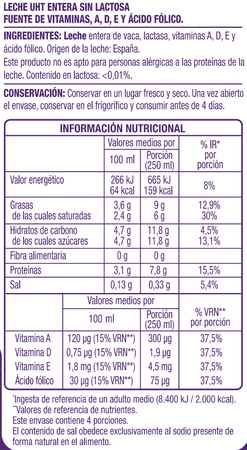 Leche sin lactosa Alipende 1l entera