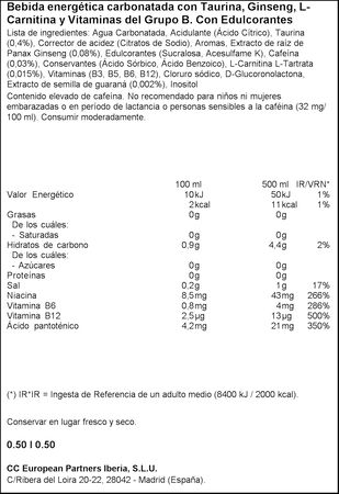 Bebida energética sin azúcar añadido Monster 50cl pack 4 taurina ginseng