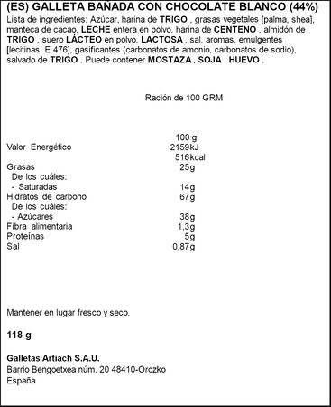 Galletas de chocolate blanco Filipinos Dinosaurus 83g + 35g GRATIS