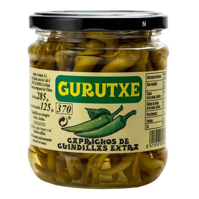 Piparras Gurutxe tarro de cristal 125g categoria extra
