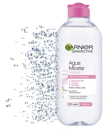 Agua micelar Garnier 400ml desmaquilla limpia y tonifica