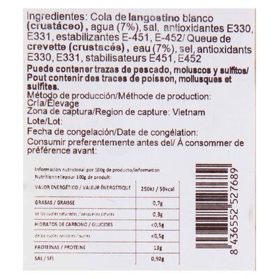 Langostino cola pelado Aligator 200g