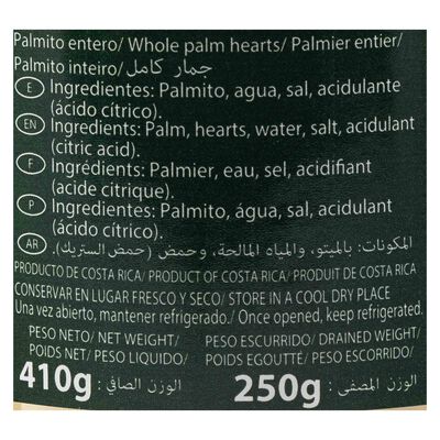 Palmito entero Pelli 250g